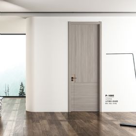 新品木門(mén)P-1005山木咖灰+拉絲銅